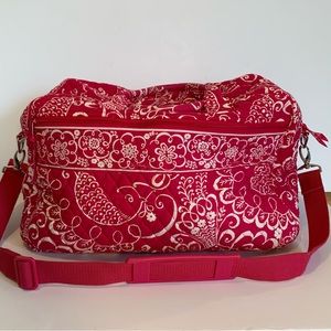 Vera Bradley Pink and White Travel Bag